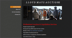 Desktop Screenshot of lloydmaysauctions.com